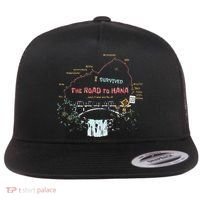 I Survived Road To Hana Maui Island Hawaiian Beach Summer Flat Bill Trucker Hat thumb 0