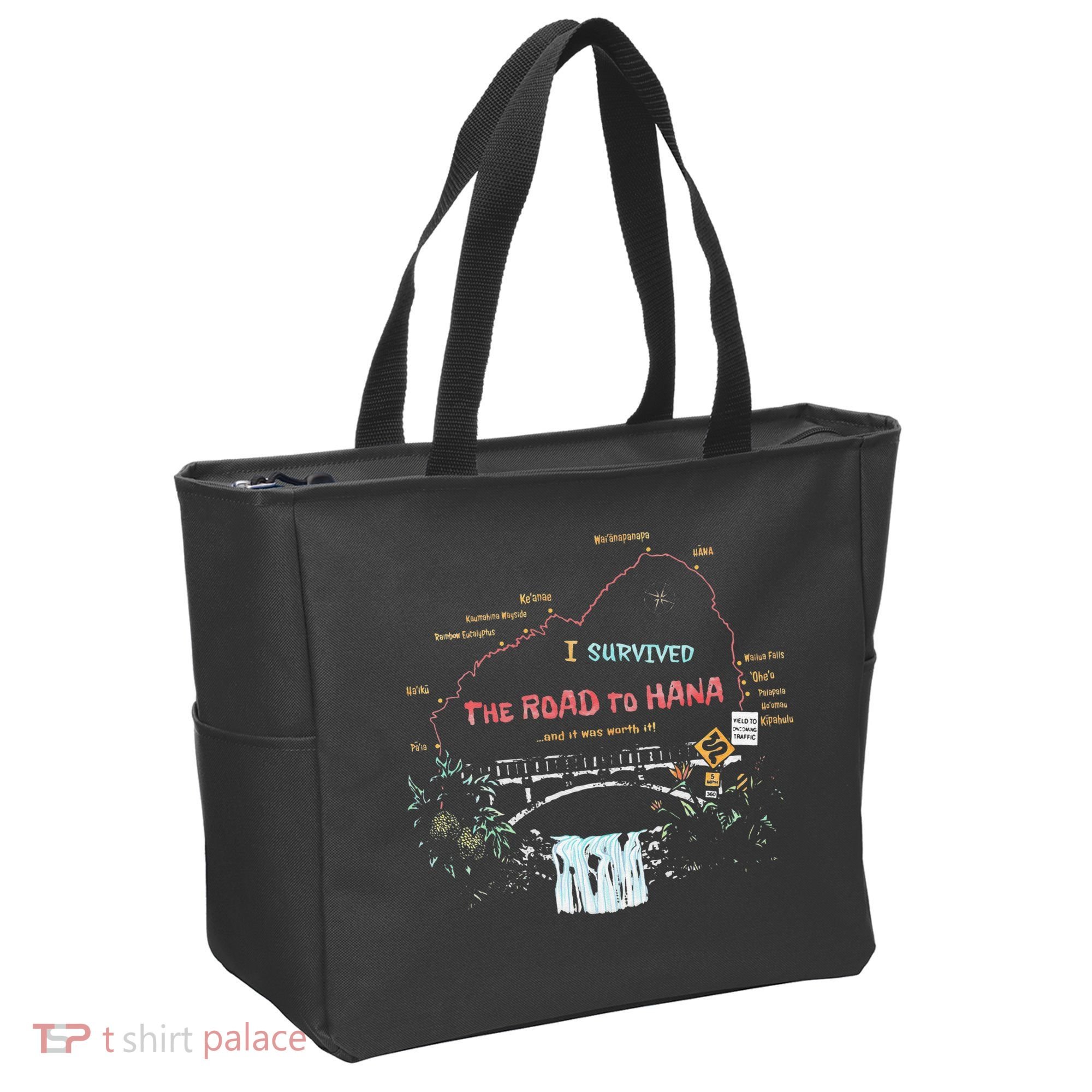 I Survived Road To Hana Maui Island Hawaiian Beach Summer Tote Bag
