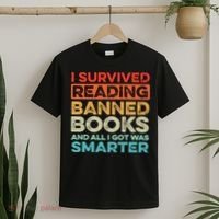 I Survived Reading Banned Books All I Got Was Smarter T-Shirt thumb 2