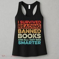 I Survived Reading Banned Books All I Got Was Smarter Women's Tank Top thumb 3