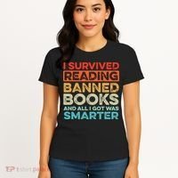 I Survived Reading Banned Books All I Got Was Smarter Women's T-Shirt thumb 4