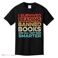 I Survived Reading Banned Books All I Got Was Smarter Kids T-Shirt thumb 0
