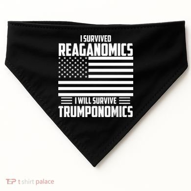 I Survived Reaganomics I Will Survive Trumponomics USA-Made Doggie Bandana