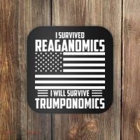 I Survived Reaganomics I Will Survive Trumponomics Coaster thumb 0