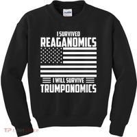 I Survived Reaganomics I Will Survive Trumponomics Kids Sweatshirt thumb 0