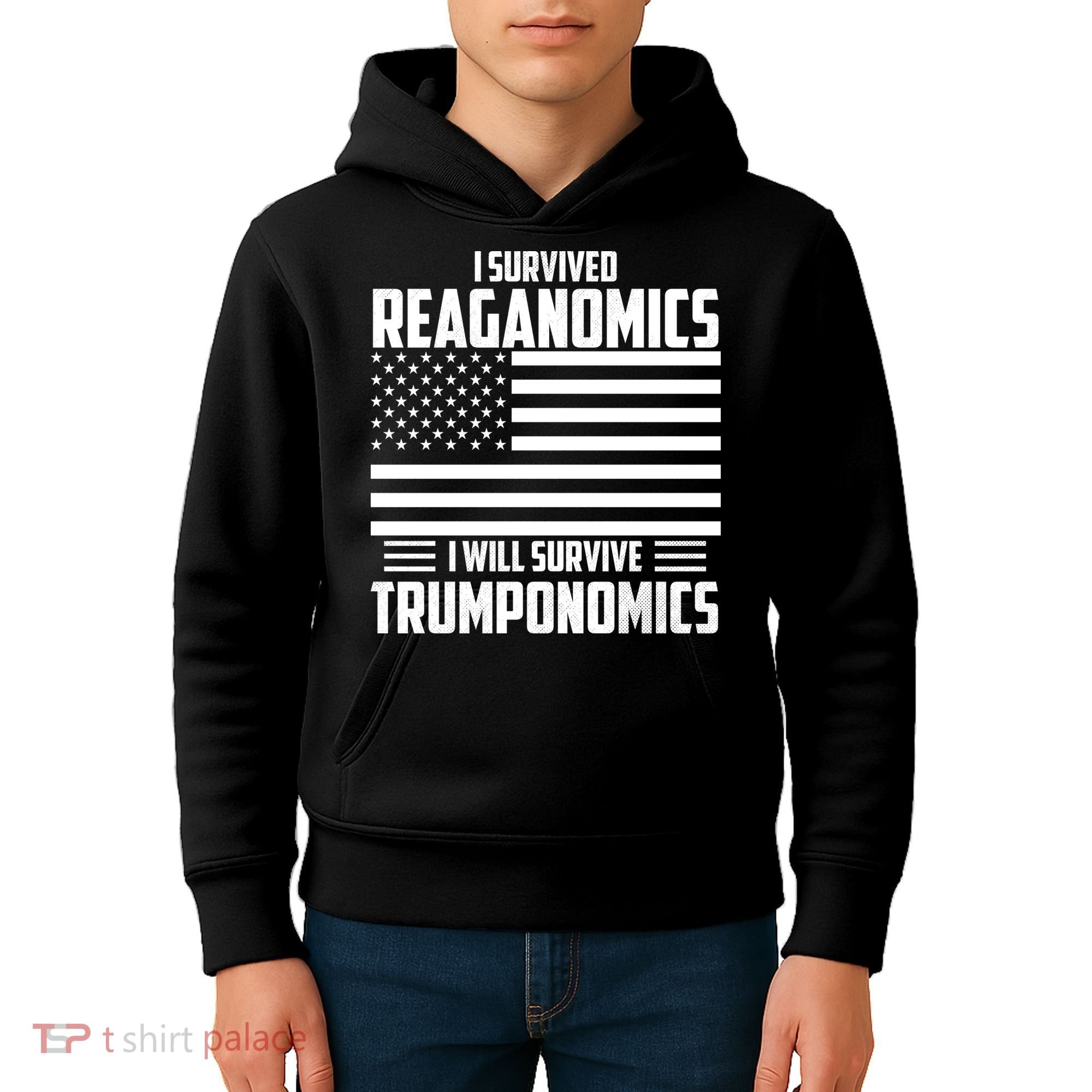 I Survived Reaganomics I Will Survive Trumponomics Kids Hoodie