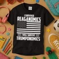 I Survived Reaganomics I Will Survive Trumponomics Kids T-Shirt thumb 3