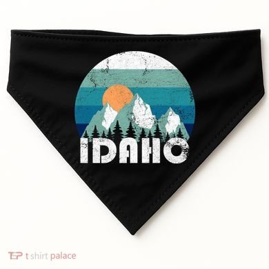Idaho State Retro Vintage Cool Gift USA-Made Doggie Bandana