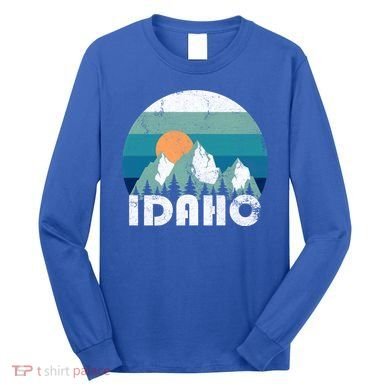 Idaho State Retro Vintage Cool Gift Long Sleeve Shirt