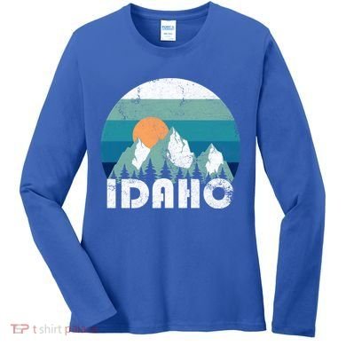 Idaho State Retro Vintage Cool Gift Women's Long Sleeve Shirt