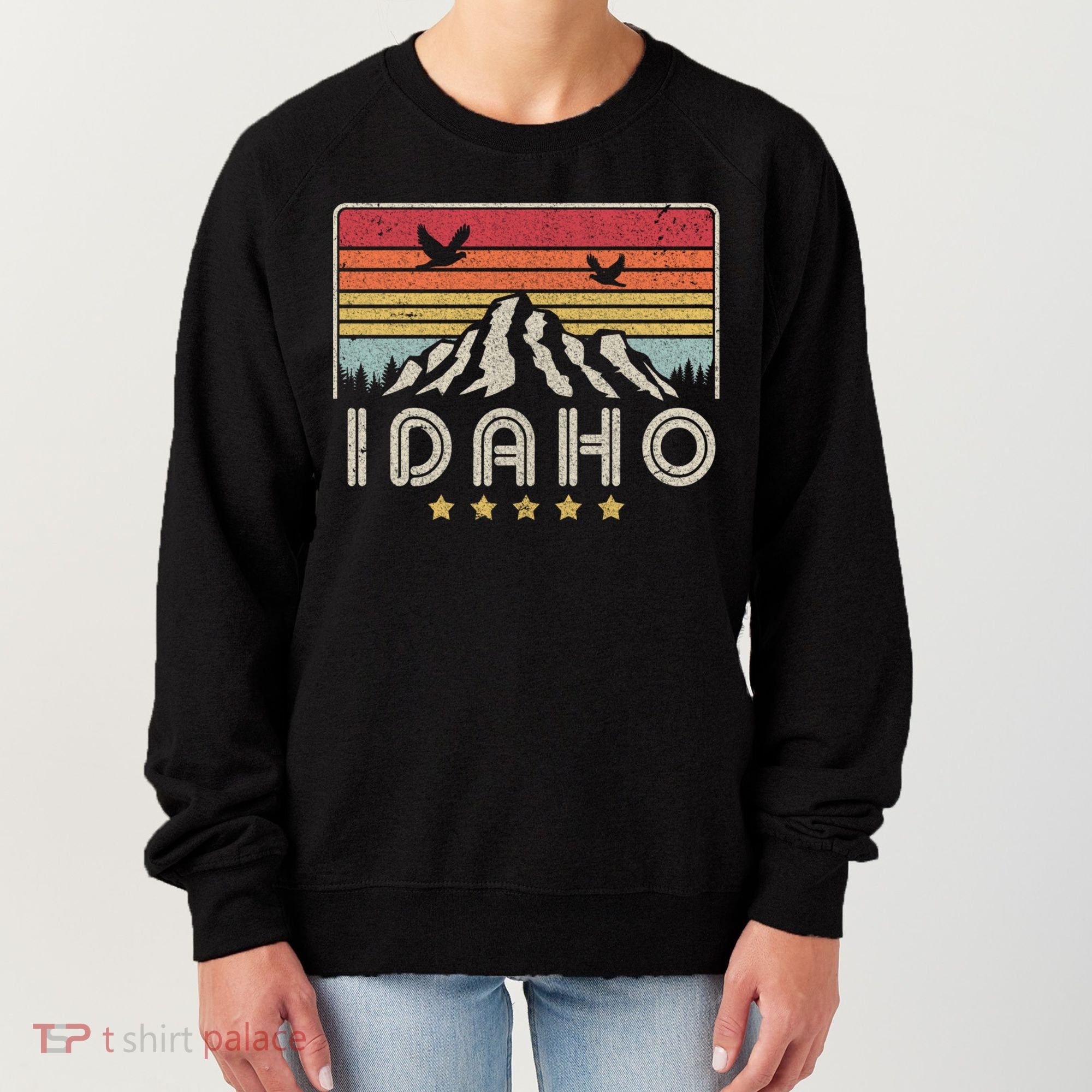 Idaho Shirt. Retro Style ID, USA Women's Sweatshirt