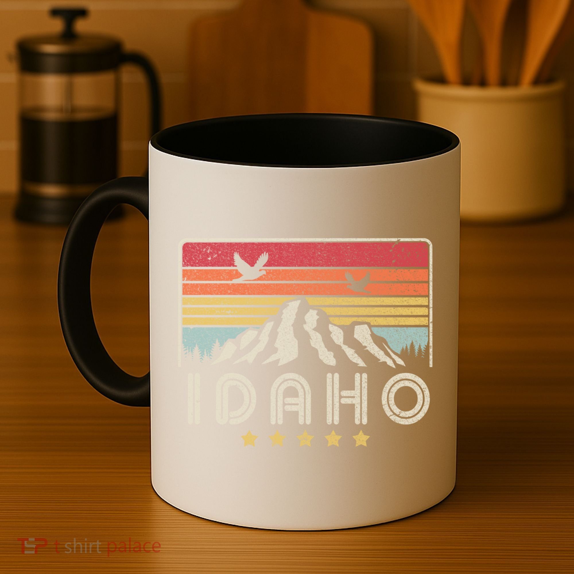 Idaho Shirt. Retro Style ID, USA Coffee Mug