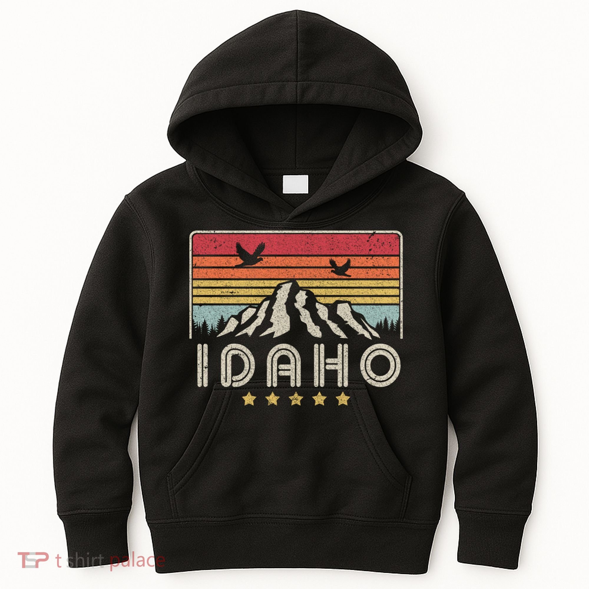 Idaho Shirt. Retro Style ID, USA Kids Hoodie