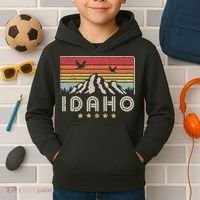 Idaho Shirt. Retro Style ID, USA Kids Hoodie thumb 2