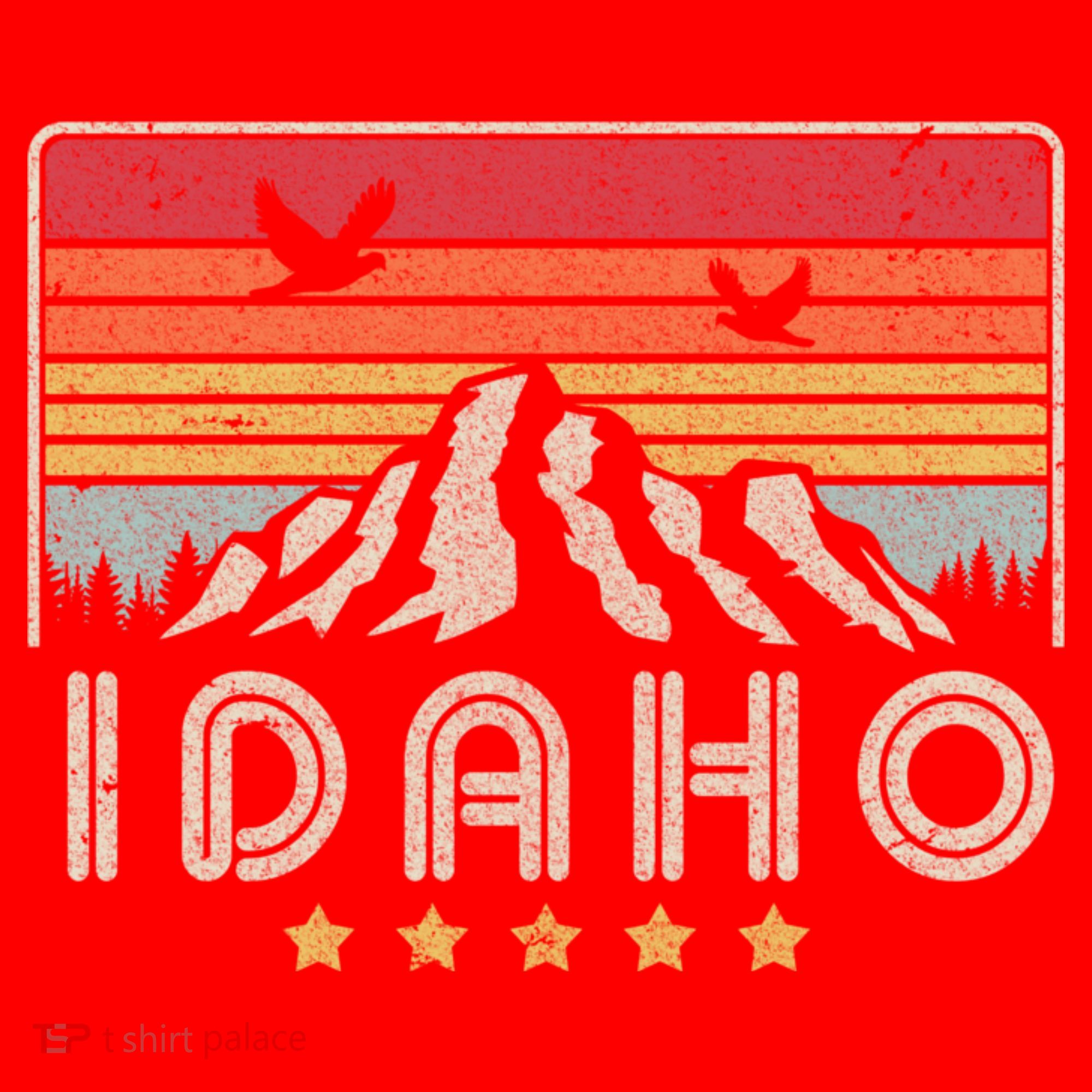 Idaho Shirt. Retro Style ID, USA Santa Hat