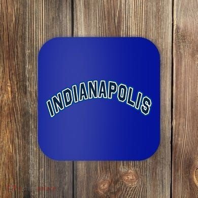 Indiana State Retro Vintage Distressed Indianapolis Gift Coaster