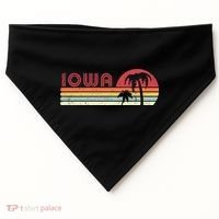 Iowa Shirt. Retro Style IA, USA USA-Made Doggie Bandana thumb 0