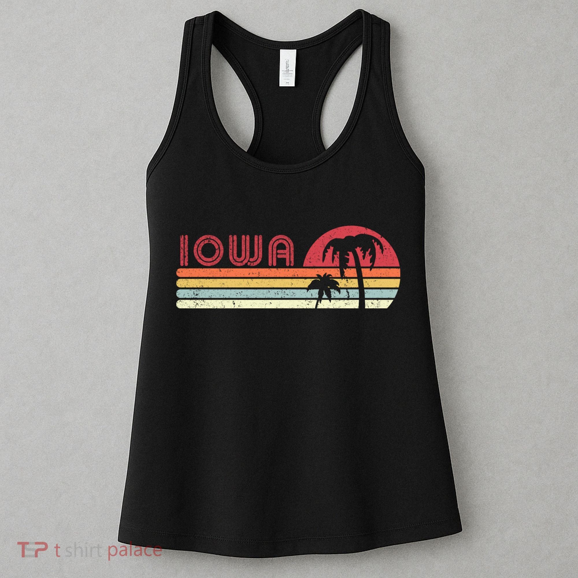Iowa Shirt. Retro Style IA, USA Women's Tank Top