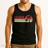 Iowa Shirt. Retro Style IA, USA Tank Top thumb 3