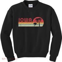 Iowa Shirt. Retro Style IA, USA Kids Sweatshirt thumb 0