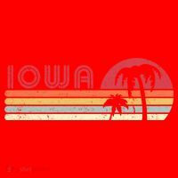 Iowa Shirt. Retro Style IA, USA Santa Hat thumb 1