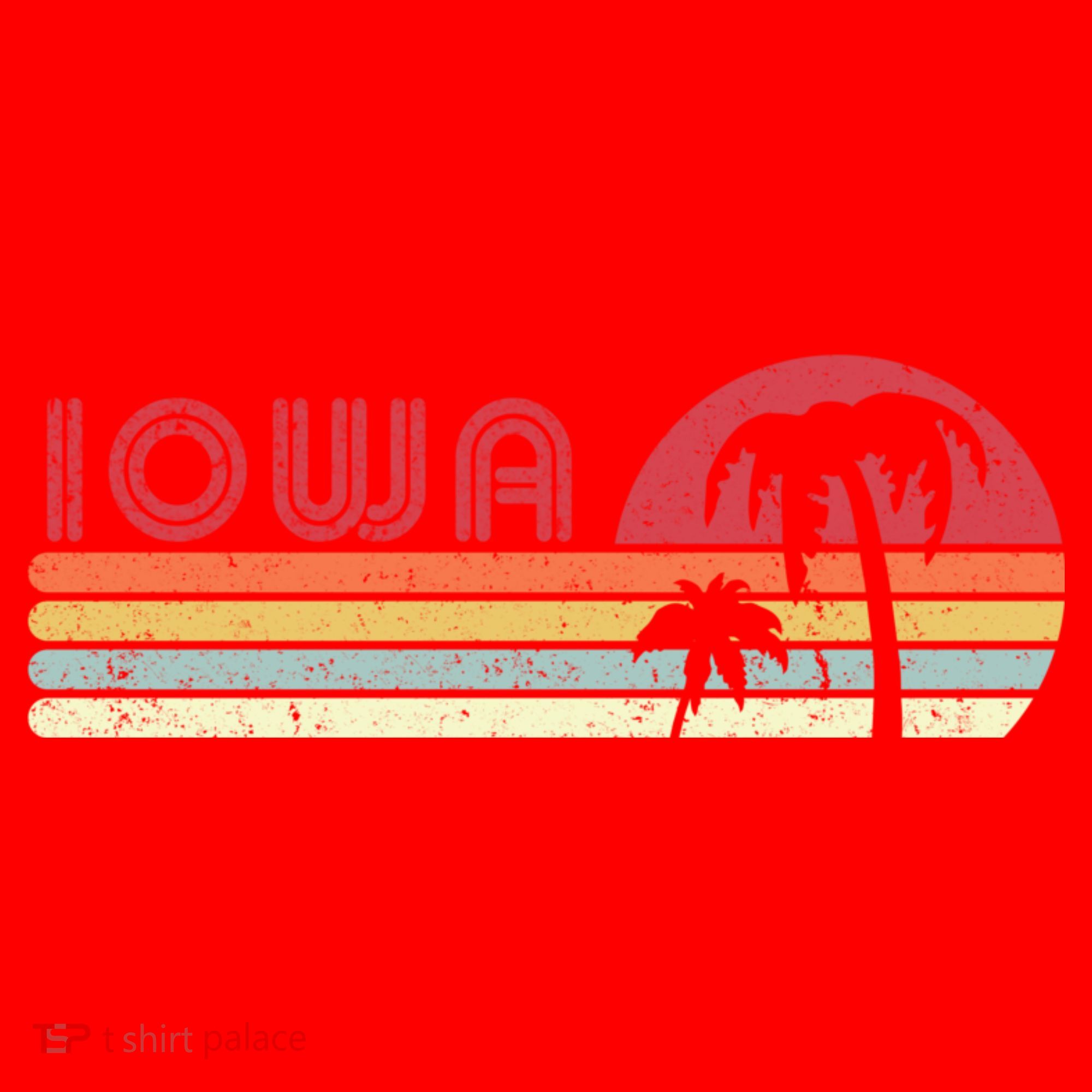 Iowa Shirt. Retro Style IA, USA Santa Hat