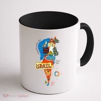 Israel Cartoon Map Coffee Mug thumb 1