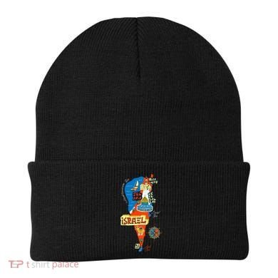 Israel Cartoon Map Beanie