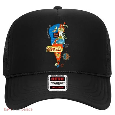 Israel Cartoon Map Hat