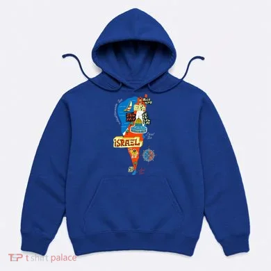 Israel Cartoon Map Hoodie