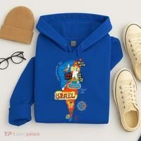 Israel Cartoon Map Hoodie thumb 4