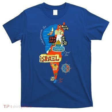 Israel Cartoon Map T-Shirt