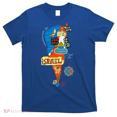 Israel Cartoon Map T-Shirt