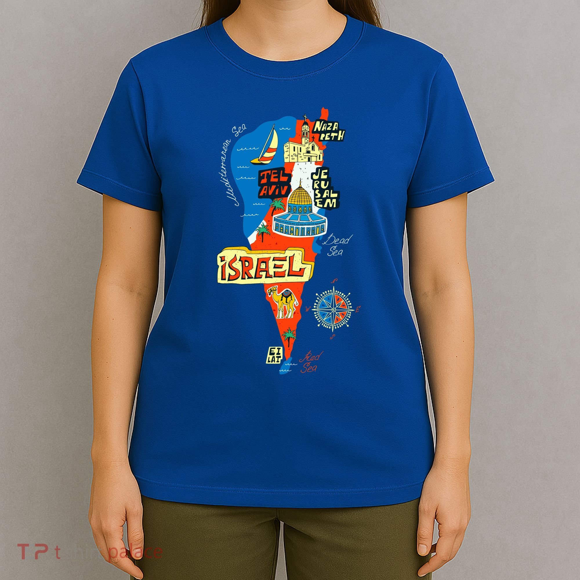 Israel Cartoon Map T-Shirt