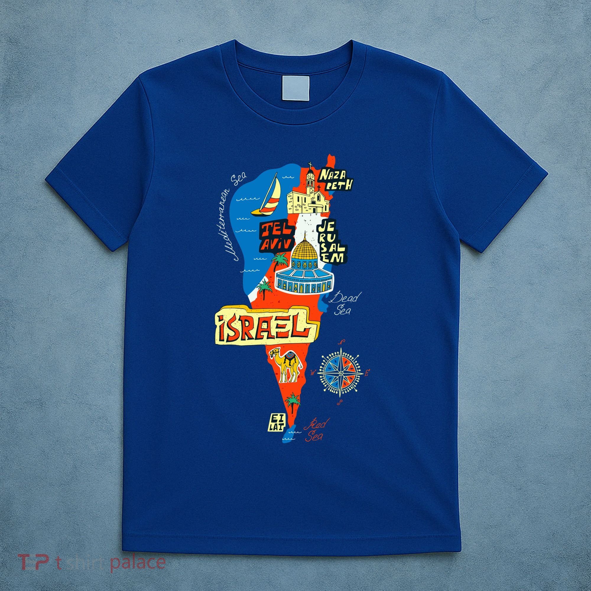 Israel Cartoon Map T-Shirt
