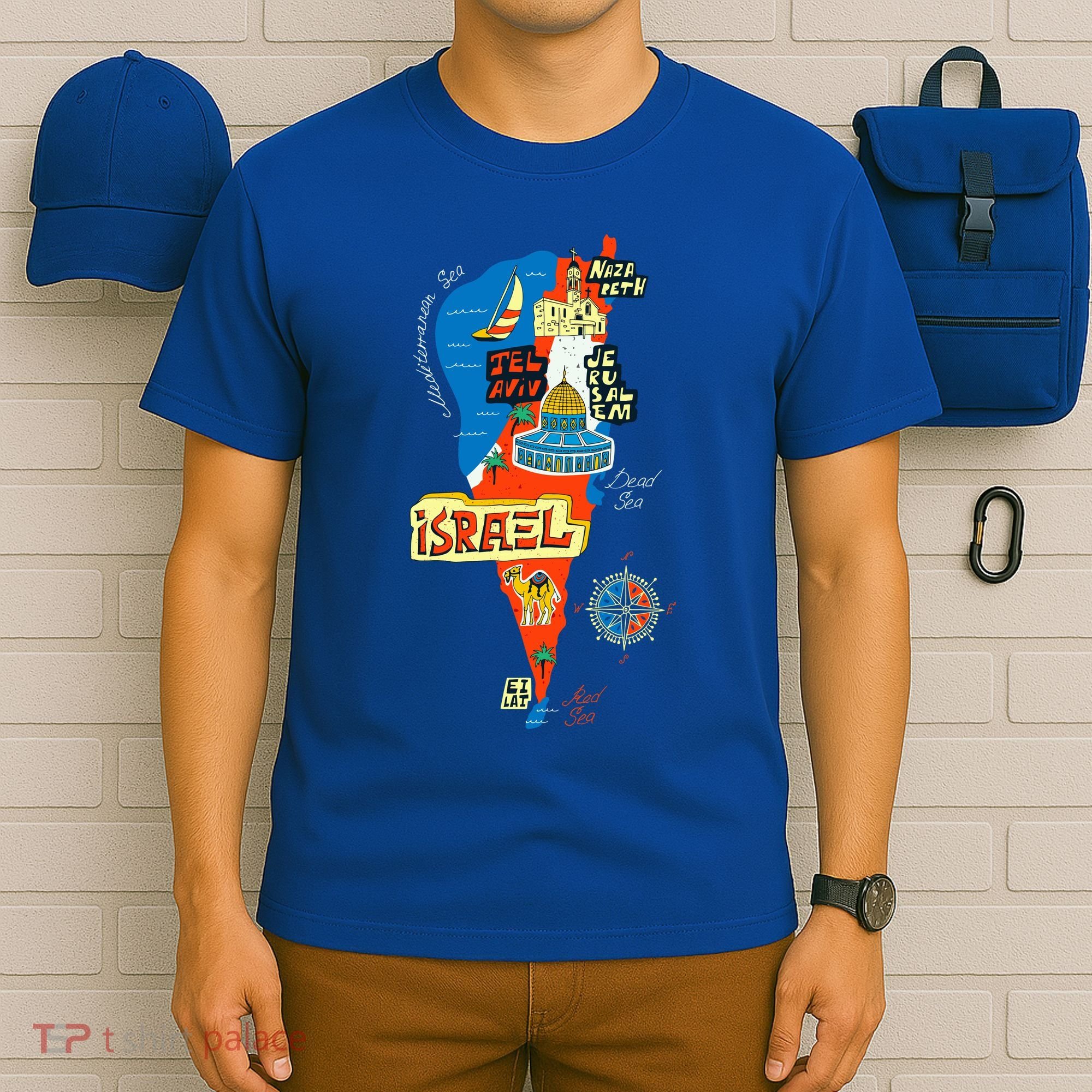 Israel Cartoon Map T-Shirt