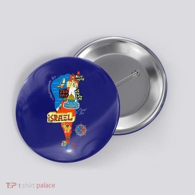Israel Cartoon Map Button