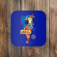 Israel Cartoon Map Coaster thumb 0