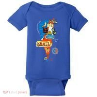 Israel Cartoon Map Baby Bodysuit thumb 0