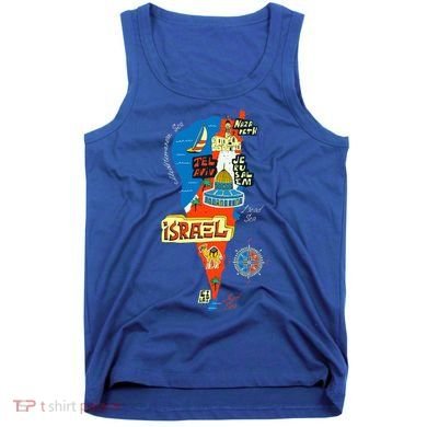 Israel Cartoon Map Tank Top