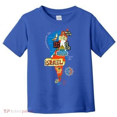 Israel Cartoon Map Toddler T-Shirt
