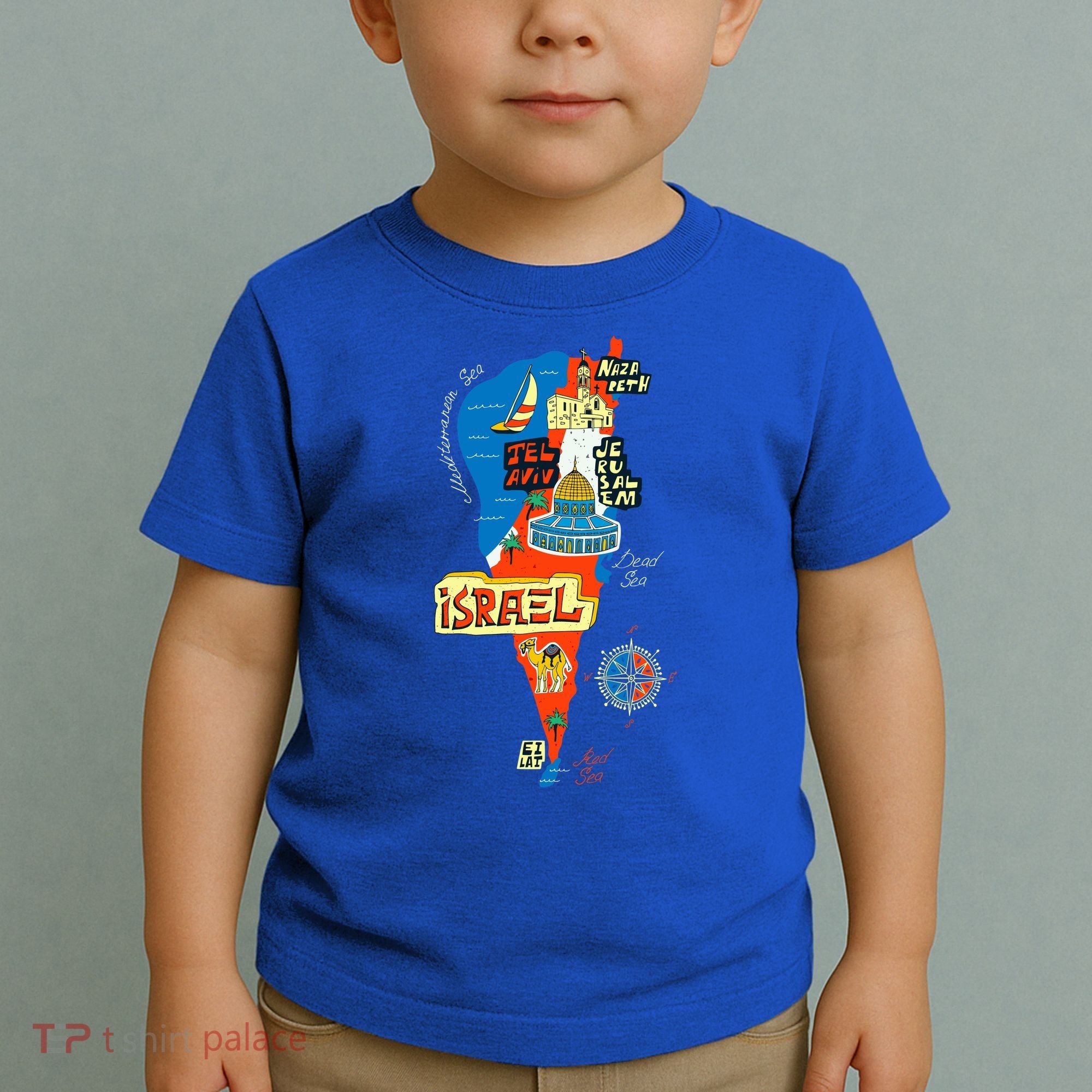 Israel Cartoon Map Toddler T-Shirt