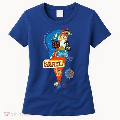 Israel Cartoon Map Women's T-Shirt