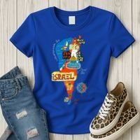 Israel Cartoon Map Women's T-Shirt thumb 3