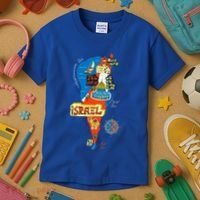 Israel Cartoon Map Kids T-Shirt thumb 3