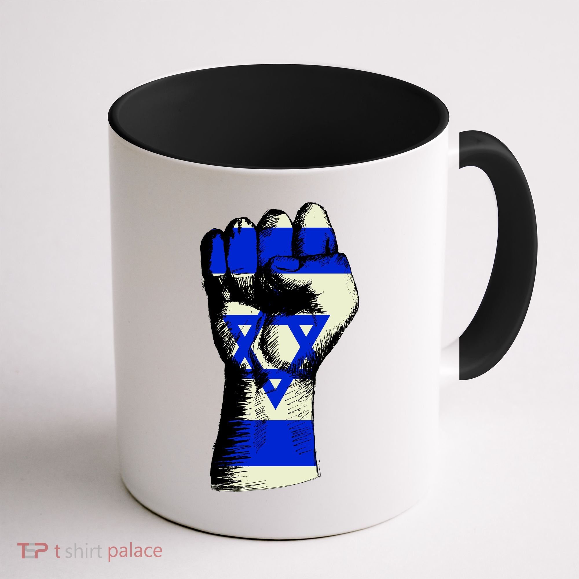 Israel Flag Fist Coffee Mug