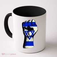 Israel Flag Fist Coffee Mug thumb 0