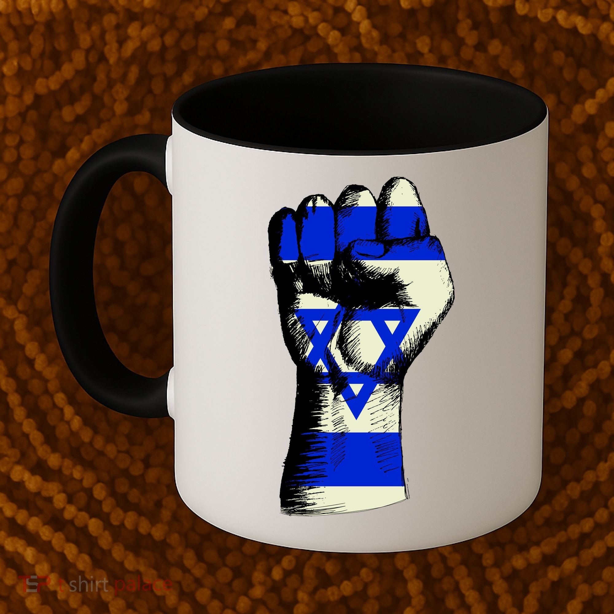 Israel Flag Fist Coffee Mug