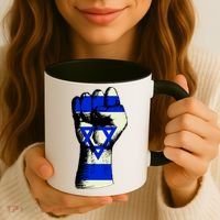 Israel Flag Fist Coffee Mug thumb 3