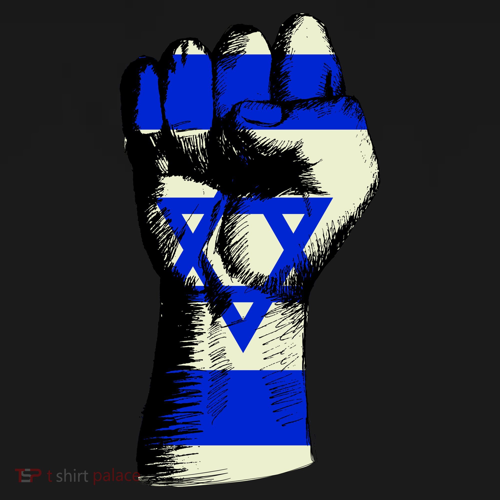 Israel Flag Fist Ornament
